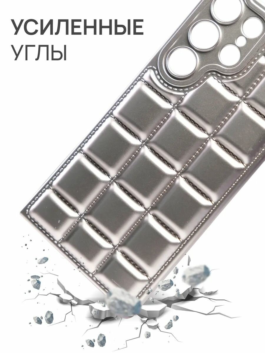 Чехол на Samsung S24 Ultra силикон + ABS (АБС); пластик противоударный; защита камеры — фото 1