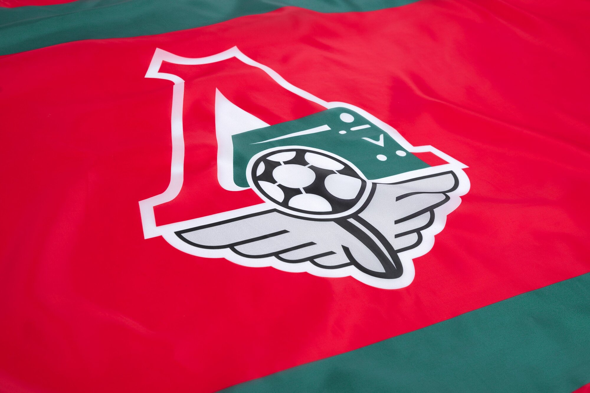 Флаг большой ФК "Локомотив" горизонтальный — фото 1