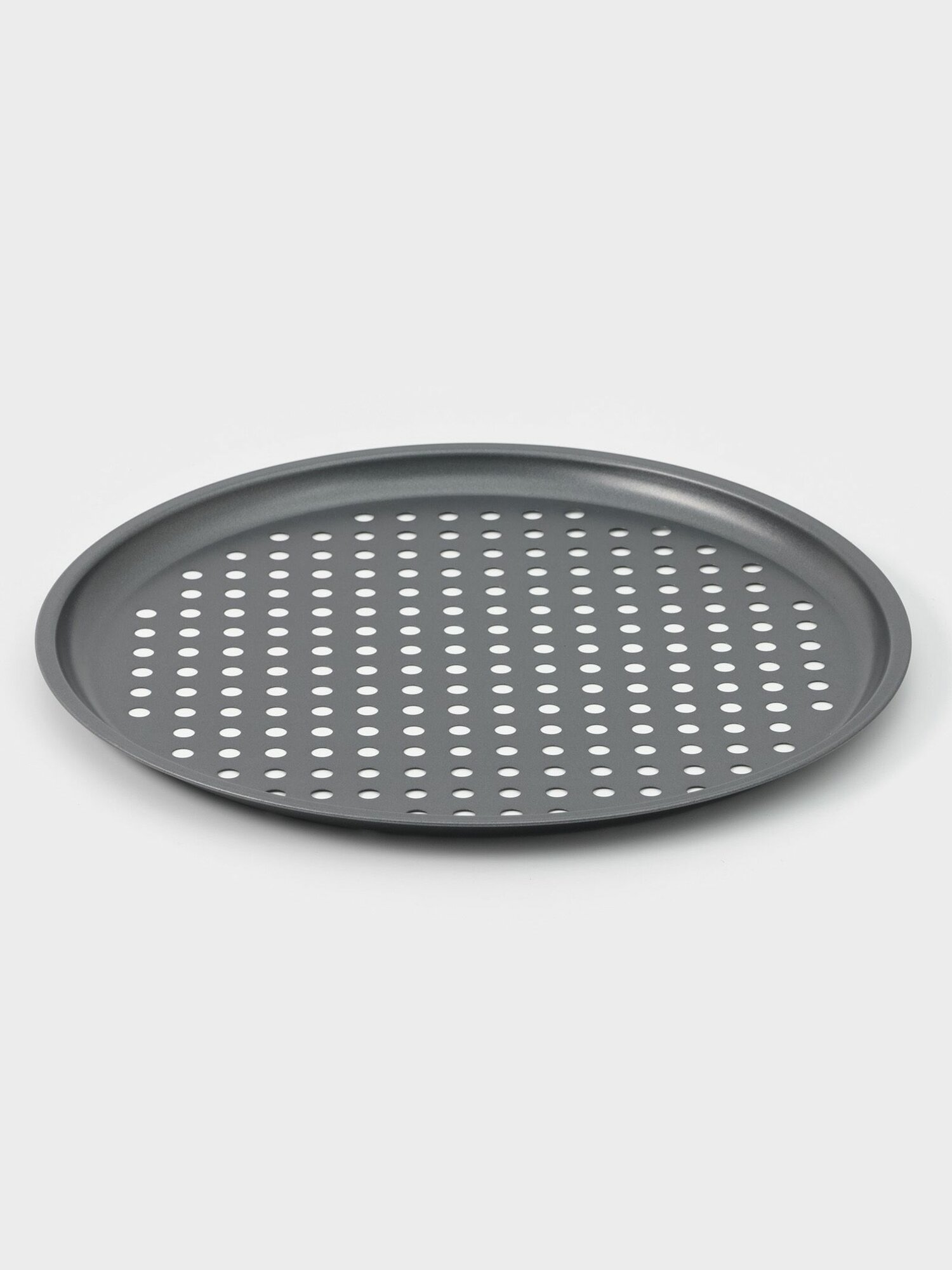 Форма для пиццы Жаклин  33 х 1.5 см перфорированная антипригарное покрытие чёрная