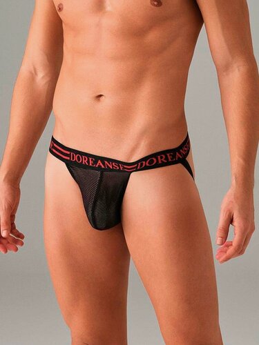 Изображение товара Мужские трусы джоки черные сетчатые Doreanse 1006 XXL (52) полиамид/эластан