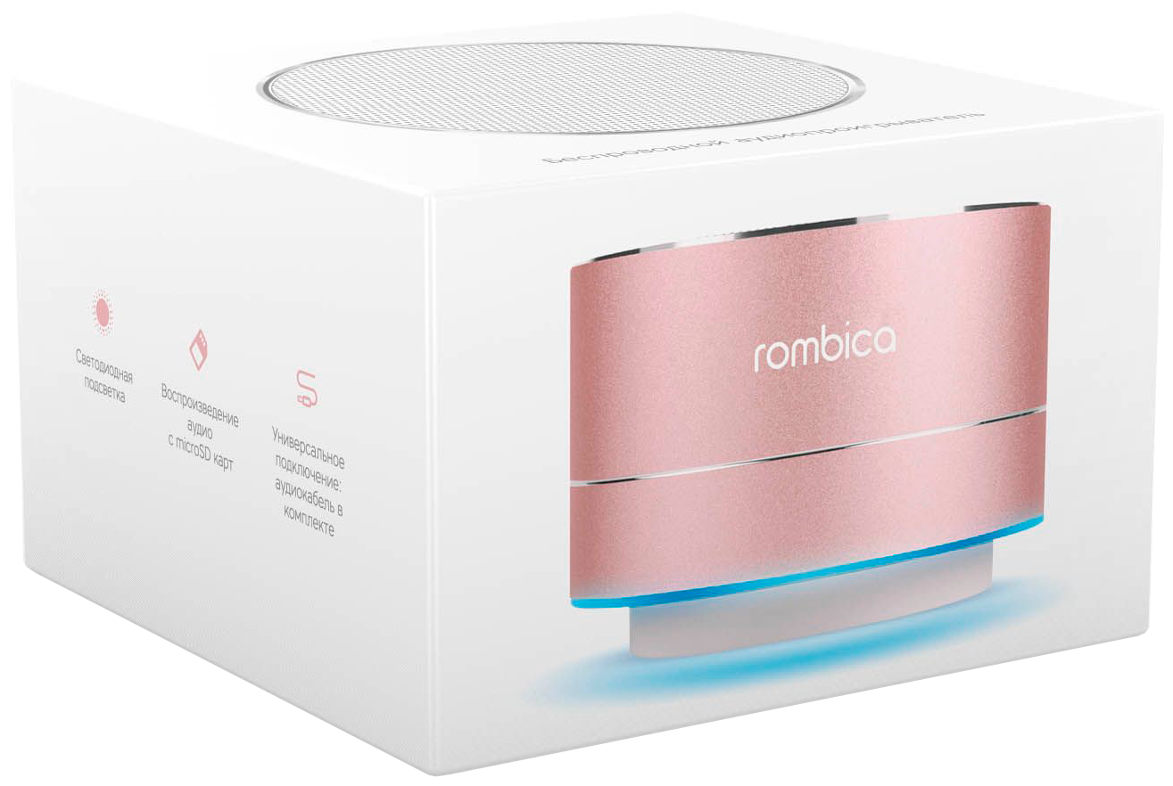 Портативная акустика Rombica mysound BT-03 3C, розовый