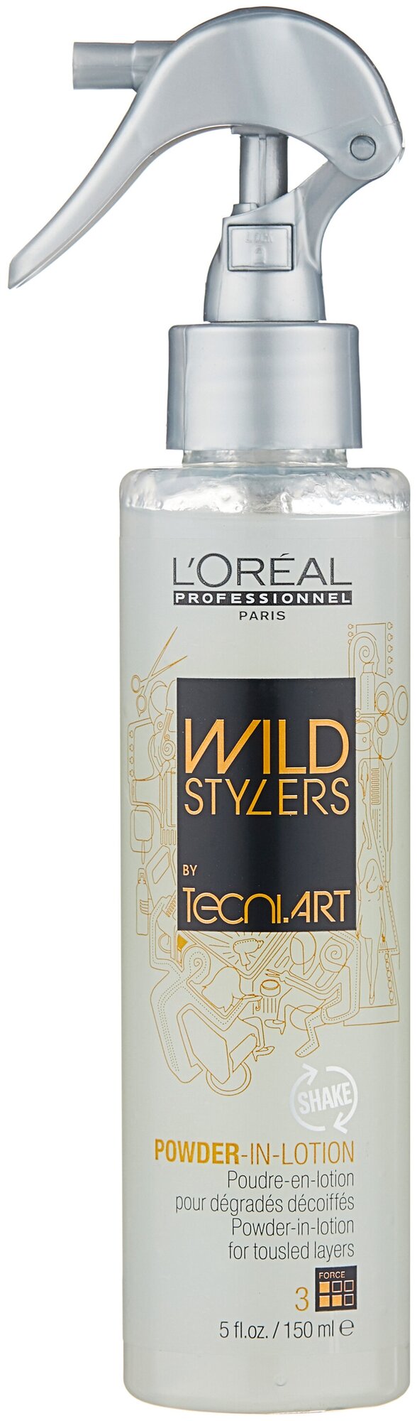 L'Oreal Professionnel текстурирующий лосьон с пудрой из минеральных частиц Wild Stylers by Tecni.Art Powder-in-lotion, средняя фиксация, 150 мл