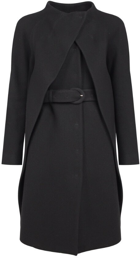 Пальто  Alberta Ferretti, средней длины, размер 42, черный