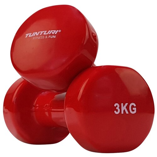 фото Гантели с виниловым покрытием tunturi vinyl dumbbells, 3 кг, пара