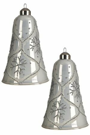 Набор колокола Decoris белые 11 см 2 шт KAEMINGK - фото №4