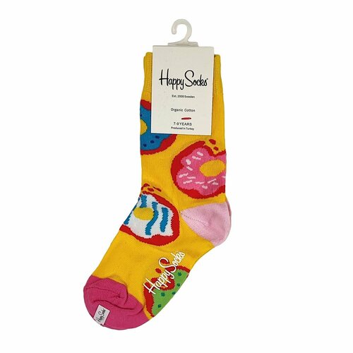 Носки Happy Socks, размер 32/35, желтый, розовый