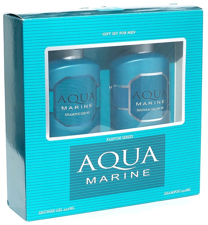 Подарочный набор Фестива Aqua marine мужской Гель для душа 250мл +Шампунь 250мл - фото №1