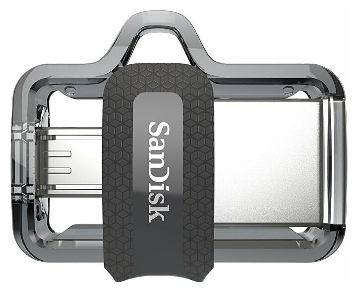 Флешка SanDisk Ultra Dual Drive m3.0 16 ГБ, 1 шт., серый - фотография № 1