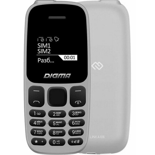 мобильный телефон digma linx a241 grey lt2066pm Мобильный телефон Digma A106 Linx 32Mb серый