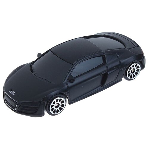 maisto машинка 1 24 audi r8 v10 plus серая Машинка RMZ City Audi R8 V10 (344996SM) 1:64, 9 см, черный