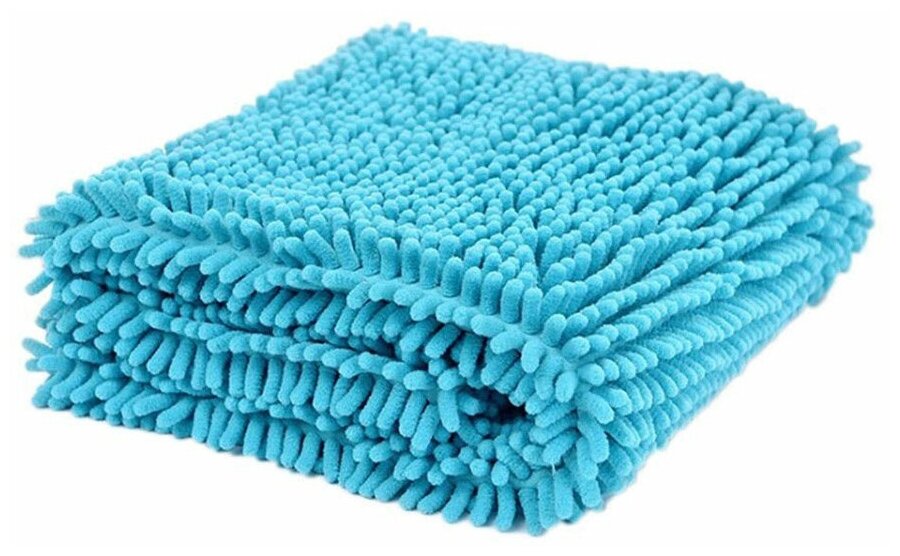 Полотенце для собак и кошек из микрофибры абсорбирующее, полотенце для домашних животных (голубое), Pets & Friends PF-TOWEL-01 - фотография № 1