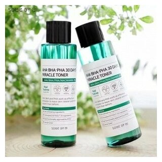 Some By Mi AHA-BHA-PHA 30 Days Miracle Toner Тонер для проблемной кожи, 150 мл - фотография № 13