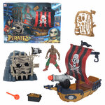 Игровой набор: Пиратский грот и корабль с пушкой - изображение