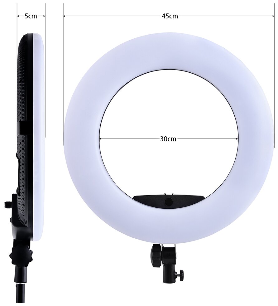 Кольцевой осветитель Lampa LED 480 Standart (черный) фото 4