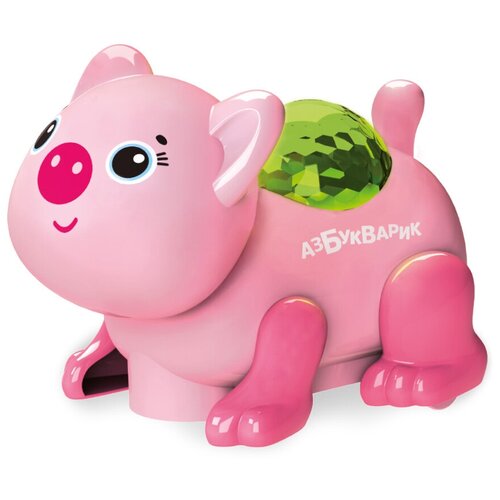 Купить Интерактивная развивающая игрушка Азбукварик Диско-зверята. Свинка, темно-розовый