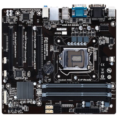 Материнская плата GIGABYTE GA-H81M-D3H rev 10 652000₽