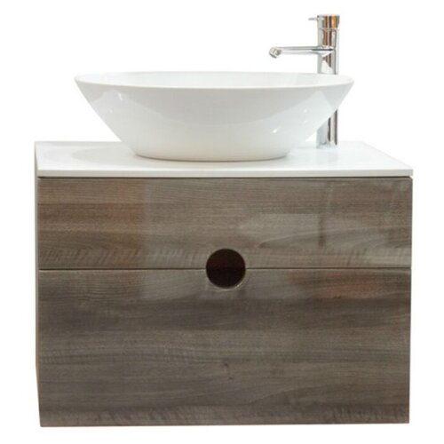 фото Orange sole-75tu+ra подвесная тумба с раковиной, светлый орех