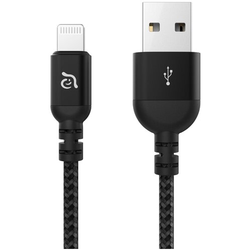 Кабель Adam Elements PeAk III USB - Lightning MFI, 2 м, черный