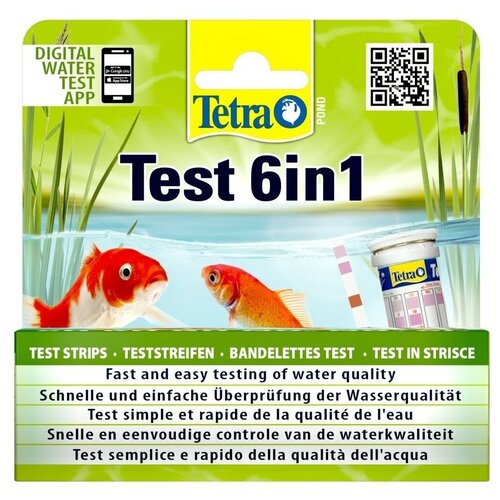 Набор экспресс-полосок TETRA для быстрой проверки показателей качества воды Pond Quick Test 6in1
