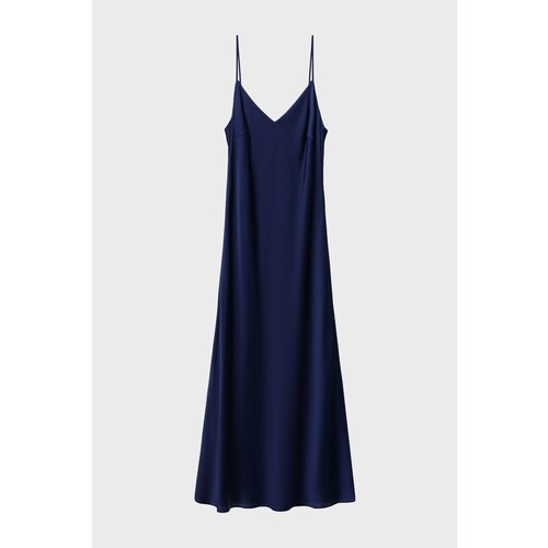 фото Платье-комбинация prav.da, полуприлегающее, миди, подкладка, размер s, синий