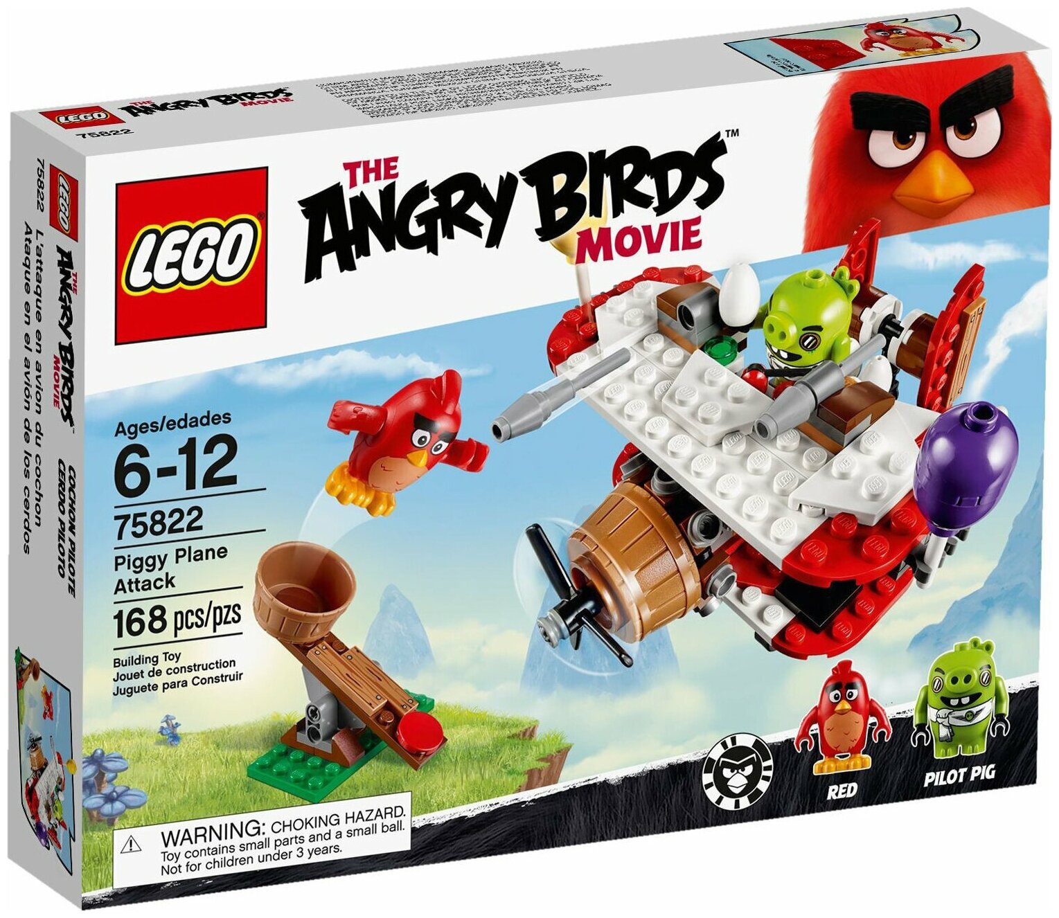 Конструктор LEGO Angry Birds 75822 Самолётная атака свинок