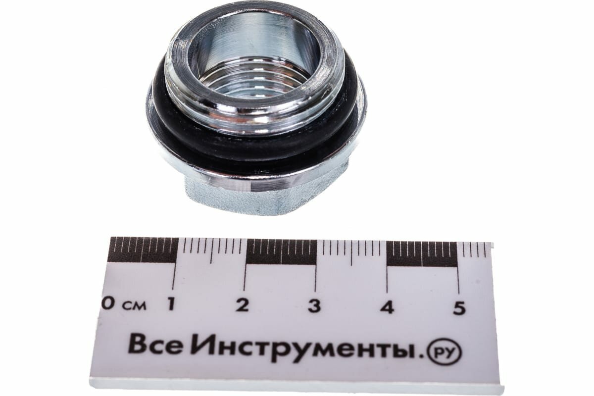 Переходник концевой хромированный Far 1"x1/2", наружная-внутренняя резьба, латунь - фото №8