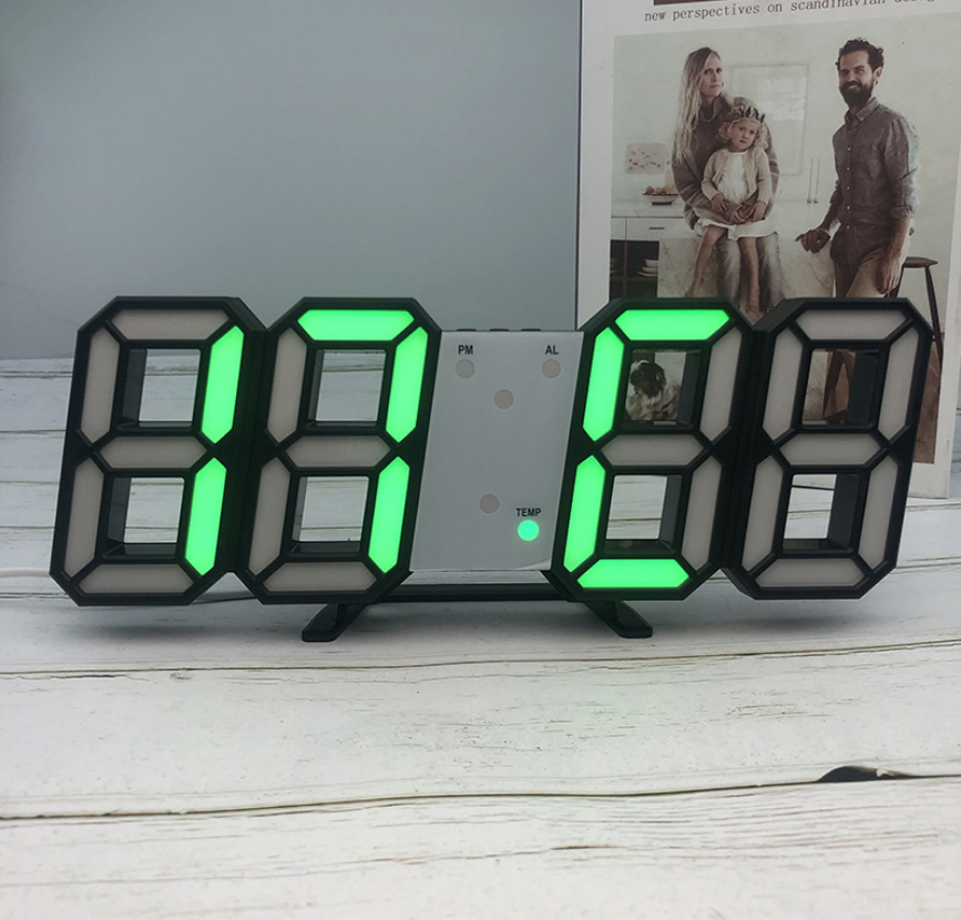 Настольные часы RINA TECHNIX 1809 черный/зеленый