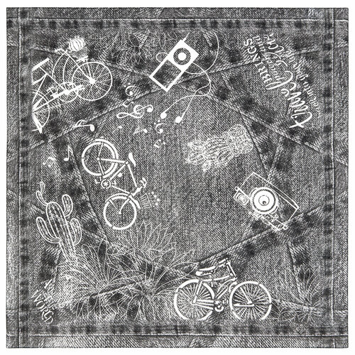 фото Платок павловопосадская платочная мануфактура, 70х70 см, серый, черный