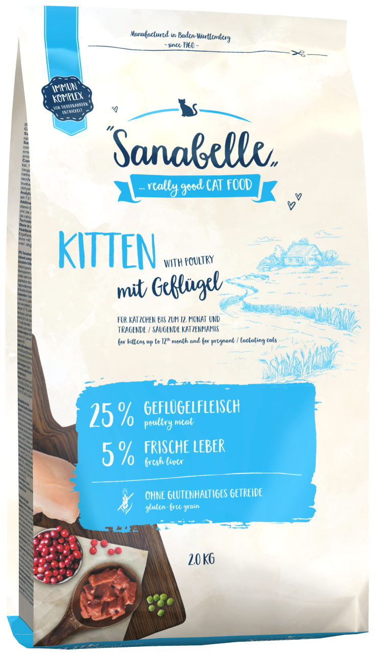 Sanabelle Kitten Poultry Сухой корм для котят с Птицей 2кг