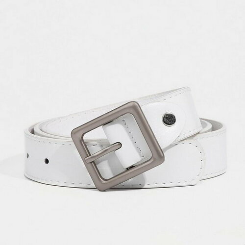 фото Ремень сима-ленд, размер 110, белый сима-лэнд