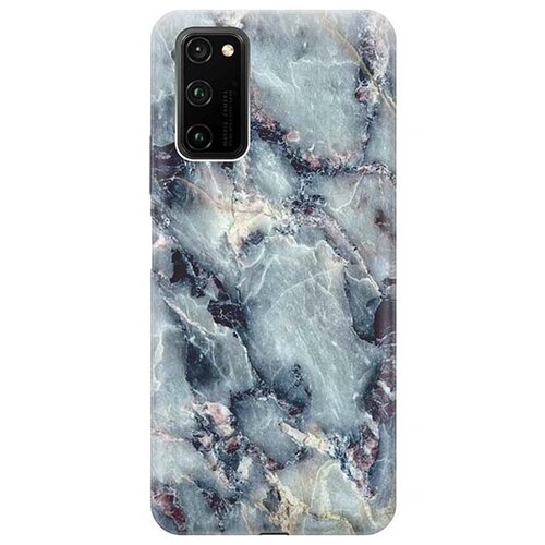 фото Чехол - накладка artcolor для honor view 30 pro с принтом "бледно-синий мрамор" re:pa