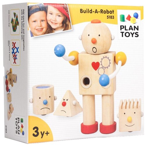 фото Деревянный конструктор plan toys "робот"