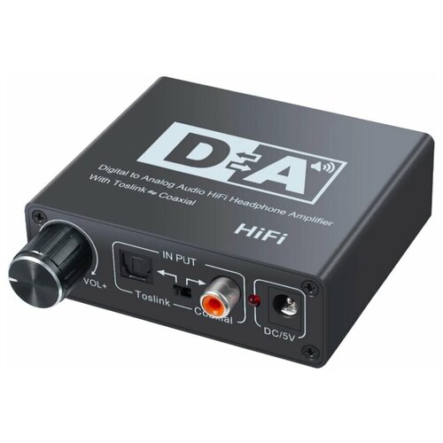 Аудио Конвертер Digital to Analog Audio аудио цифровой сигнал в аналоговый конвертер digital to analog audio s pdif в rca цифровой звук в аналоговый черный