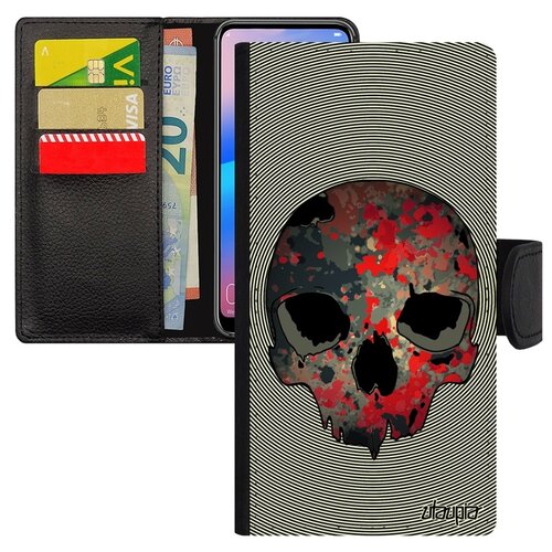 фото Чехол-книжка на мобильный p20 lite, "череп" death хэллоуин utaupia
