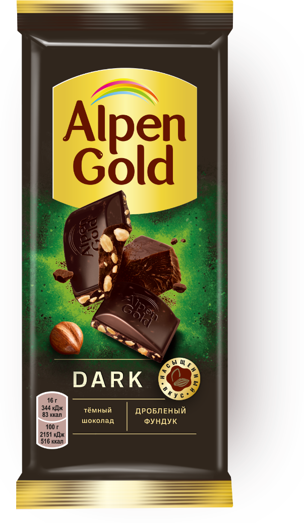Шоколад Alpen Gold темный с фундуком, 85 г - фото №9
