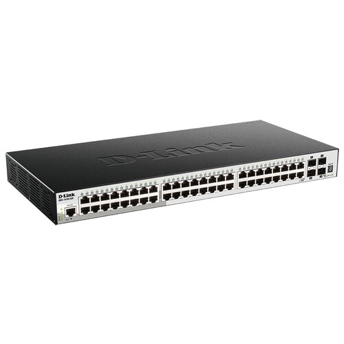 Коммутатор D-Link (DGS-1510-52X/A2A) Настраиваемый L2+ стекируемый, 48 ports 10/100/1000Base-T, 4 ports 10GBase-X SFP+