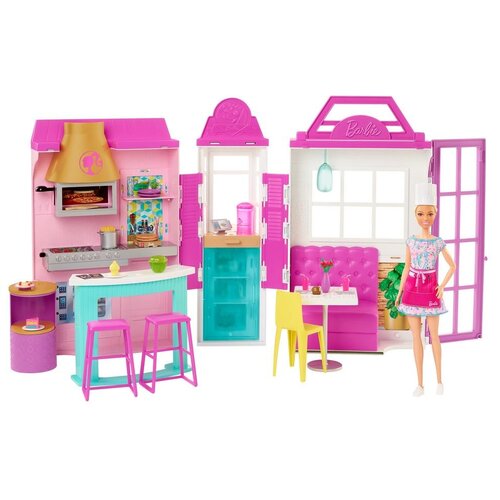Набор игровой Barbie Гриль-ресторан с куклой HBB91 розовый игровой набор barbie ресторан