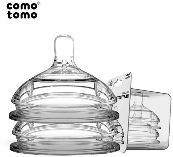 Соска силиконовая Comotomo, 3-6 мес., 2 шт. (NT2-EN) - фото №5