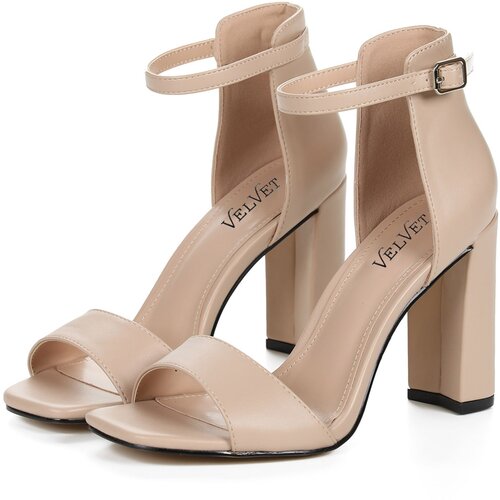 фото Босоножки velvet, размер 37, бежевый