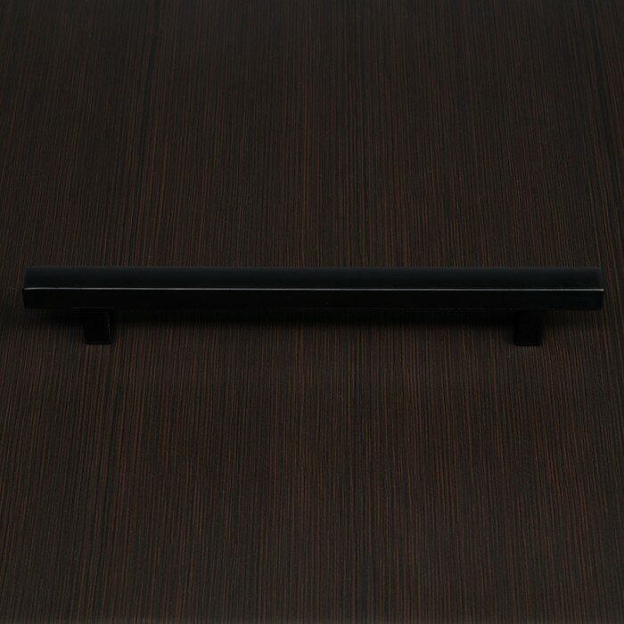 Ручка-скоба 160 мм, квадратная, черный - фотография № 3