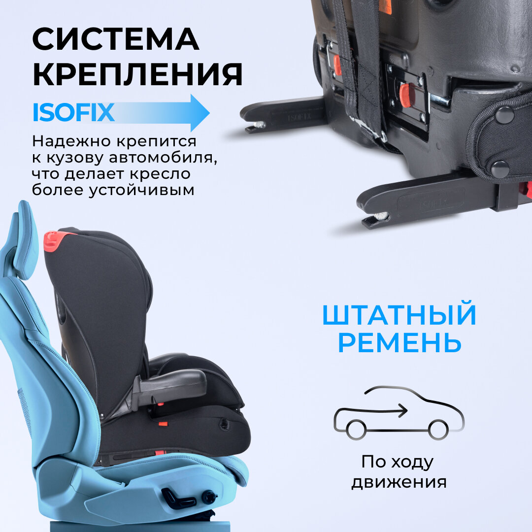 Автокресло детское Costa KBH305 / крепление ISOFIT / складное / группа 1/2/3 / возраст от 1 до 12 лет / вес от 9 до 36 кг