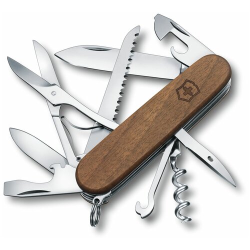 Нож складной VICTORINOX Huntsman wood коричневый мультитул брелок victorinox huntsman wood коричневый