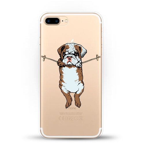 фото Силиконовый чехол бульдог на apple iphone 7 plus andy & paul