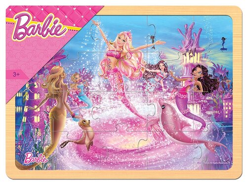 Рамка-вкладыш Step puzzle Mattel Барби (89146), 20 дет.