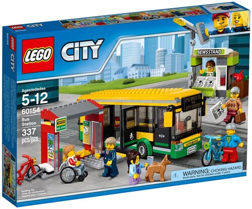 Конструктор LEGO City 60154 Автобусная остановка, 337 дет.