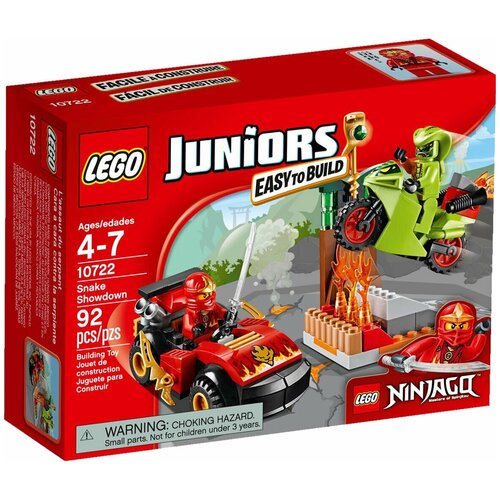 Конструктор LEGO Juniors 10722 Схватка со змеями, 92 дет. lego® juniors 10763 дом у озера стефани