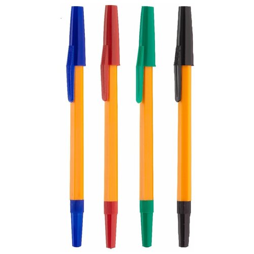 фото Набор (школьный) kbp-49-04р/1 из 4-х цветных шариковых ручек союз