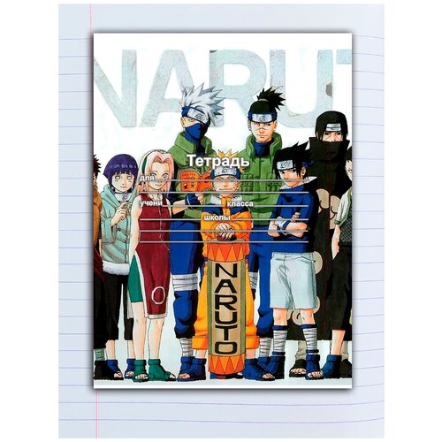 фото Набор тетрадей 5 штук, 12 листов в линейку с рисунком naruto drabs