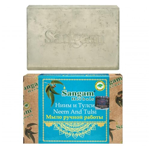 Купить Мыло «Сангам» Ниим и Тулси, 100 гр, Sangam Herbals