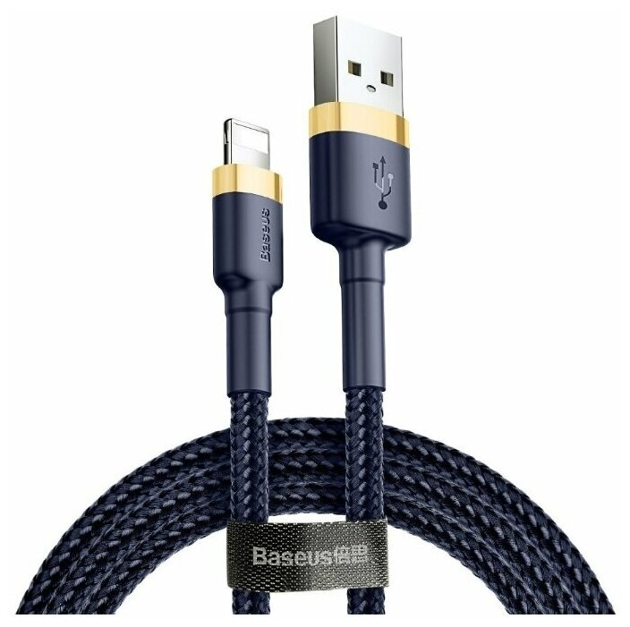 Кабель Baseus USB-Lightning 1м Cafule Cable CALKLF-BV3 Синий/Золотистый